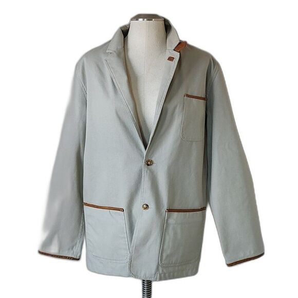 Orvis Zambezi Field Jacket Vintage Leather Trim Elbow Patches Size 42TALL - Picture 4 of 12